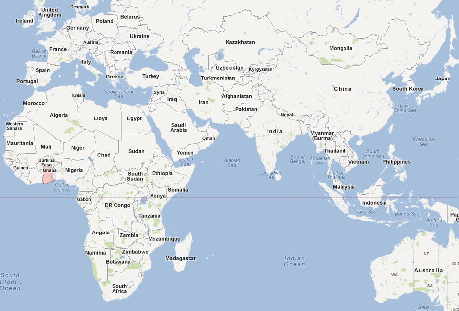 carte du ghana monde